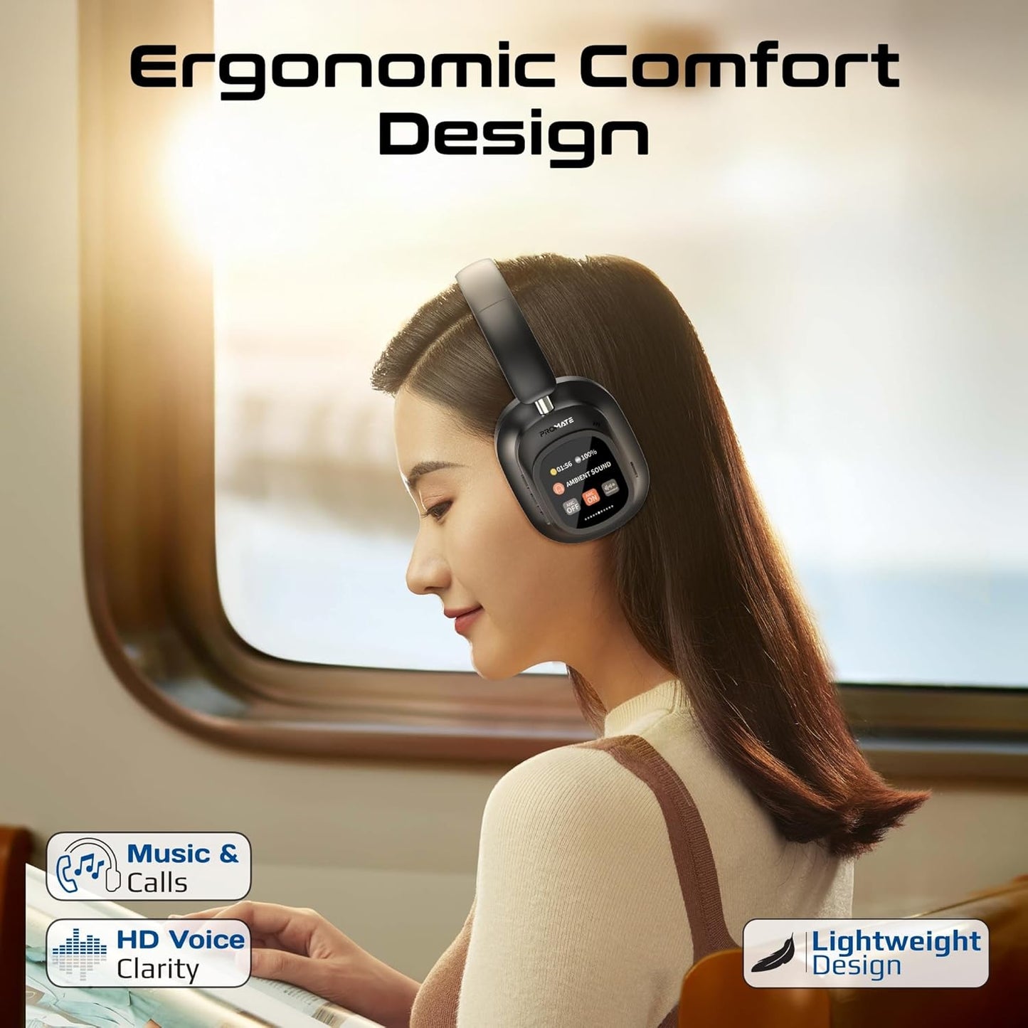 Casque Bluetooth avec écran LCD