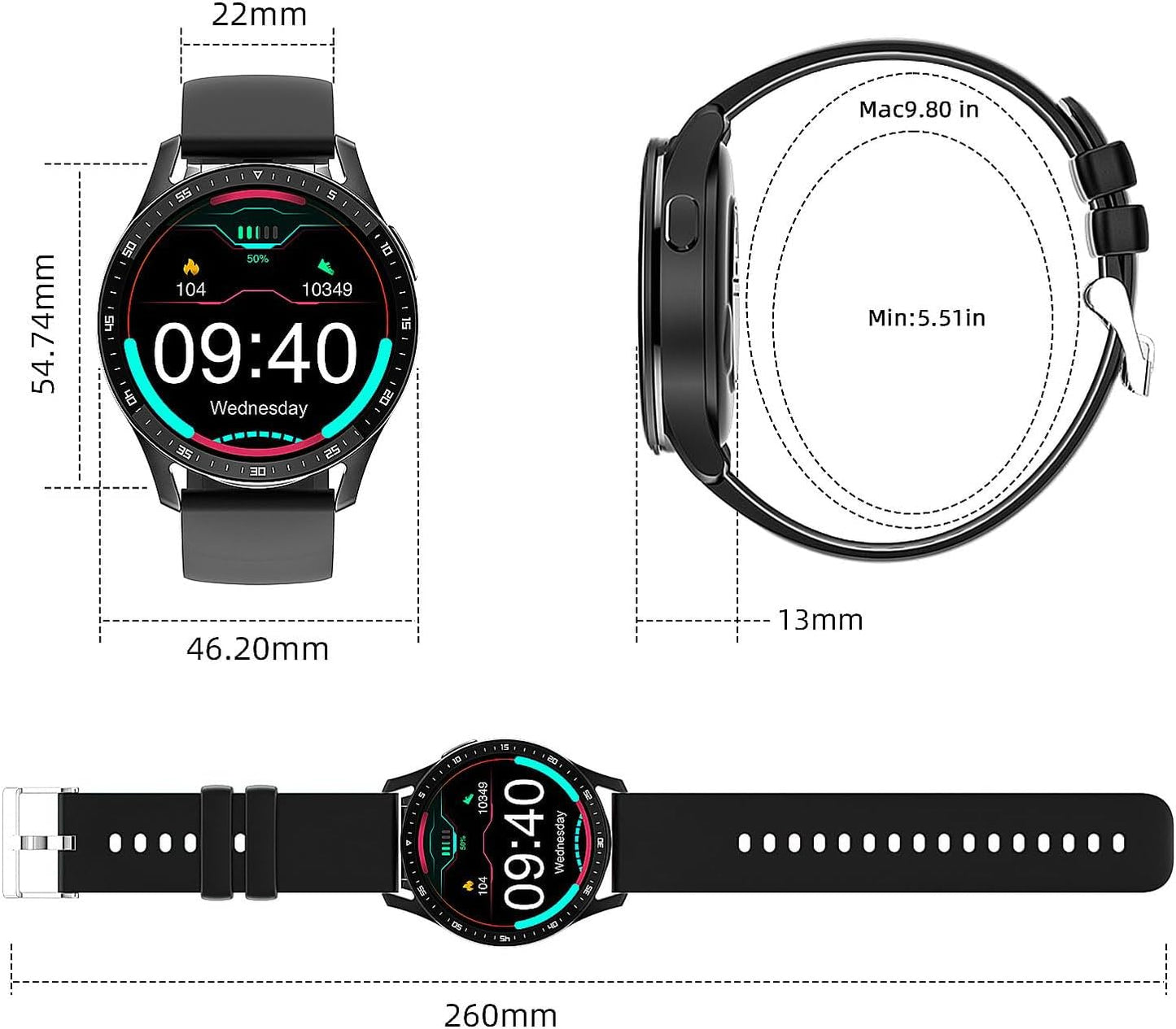 ساعة ذكية مع سماعات مدمجة