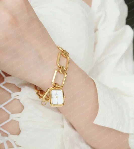 bracelet-montre bijou doré