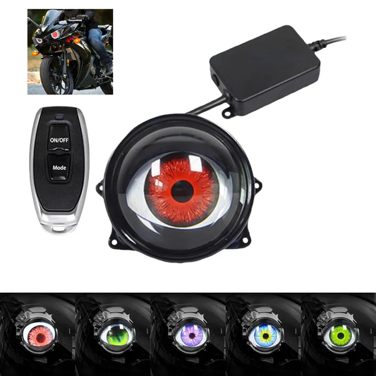 مصباح أمامي للدراجات النارية بتصميم عيون ليد ديناميكي