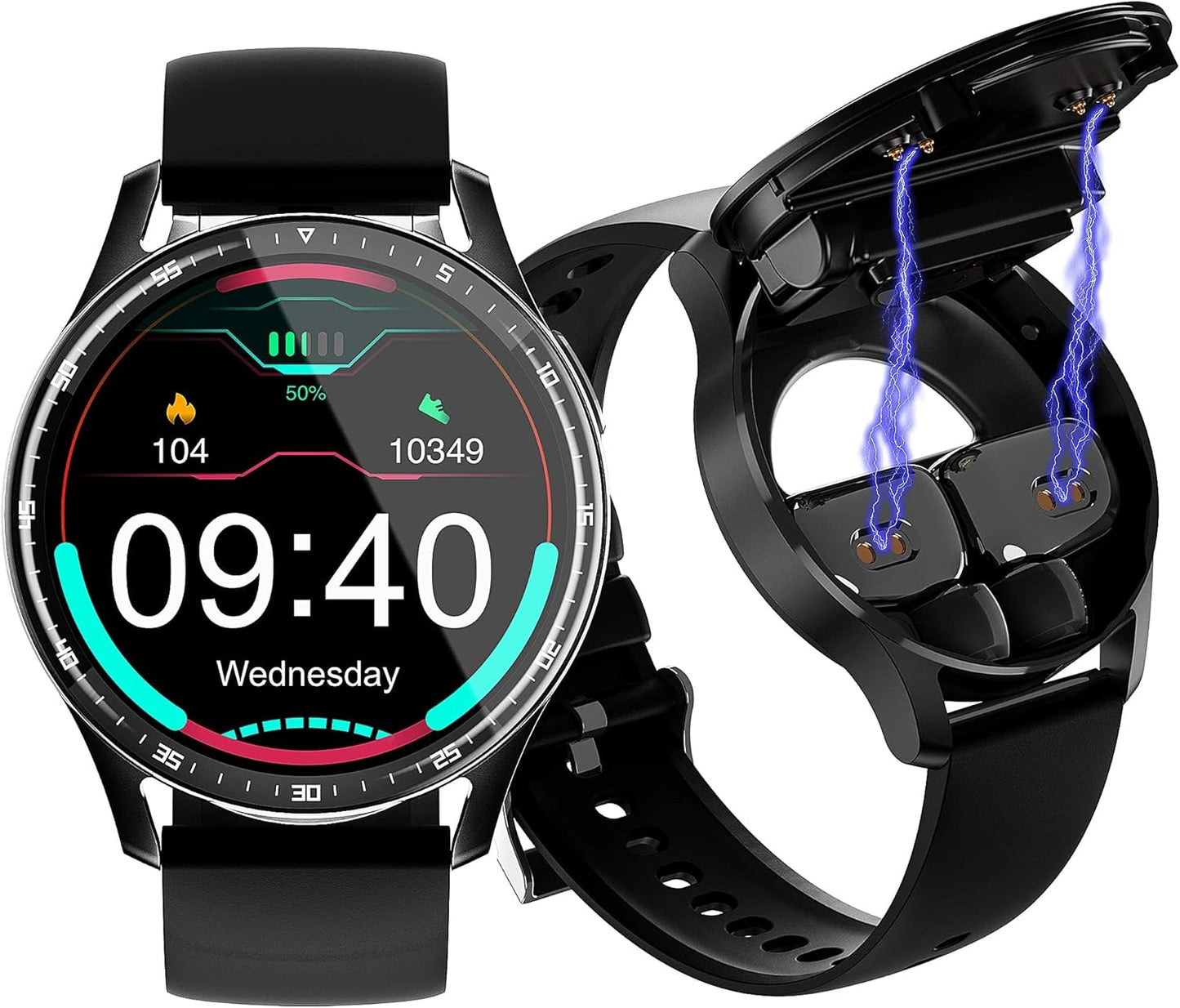 ساعة ذكية مع سماعات مدمجة