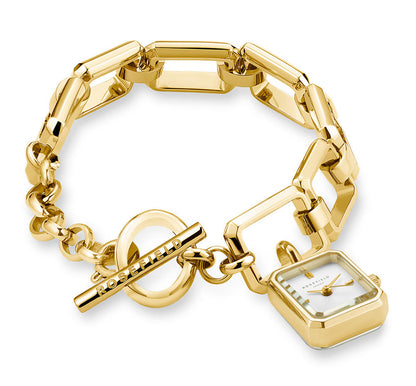 bracelet-montre bijou doré